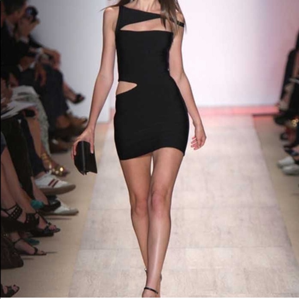 Herve leger black bandage dress